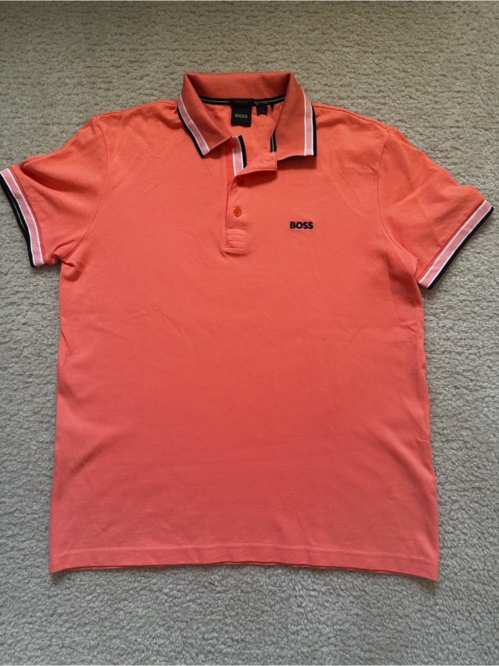 Excellent Condition! BOSS Men's Coral Polo Shirt